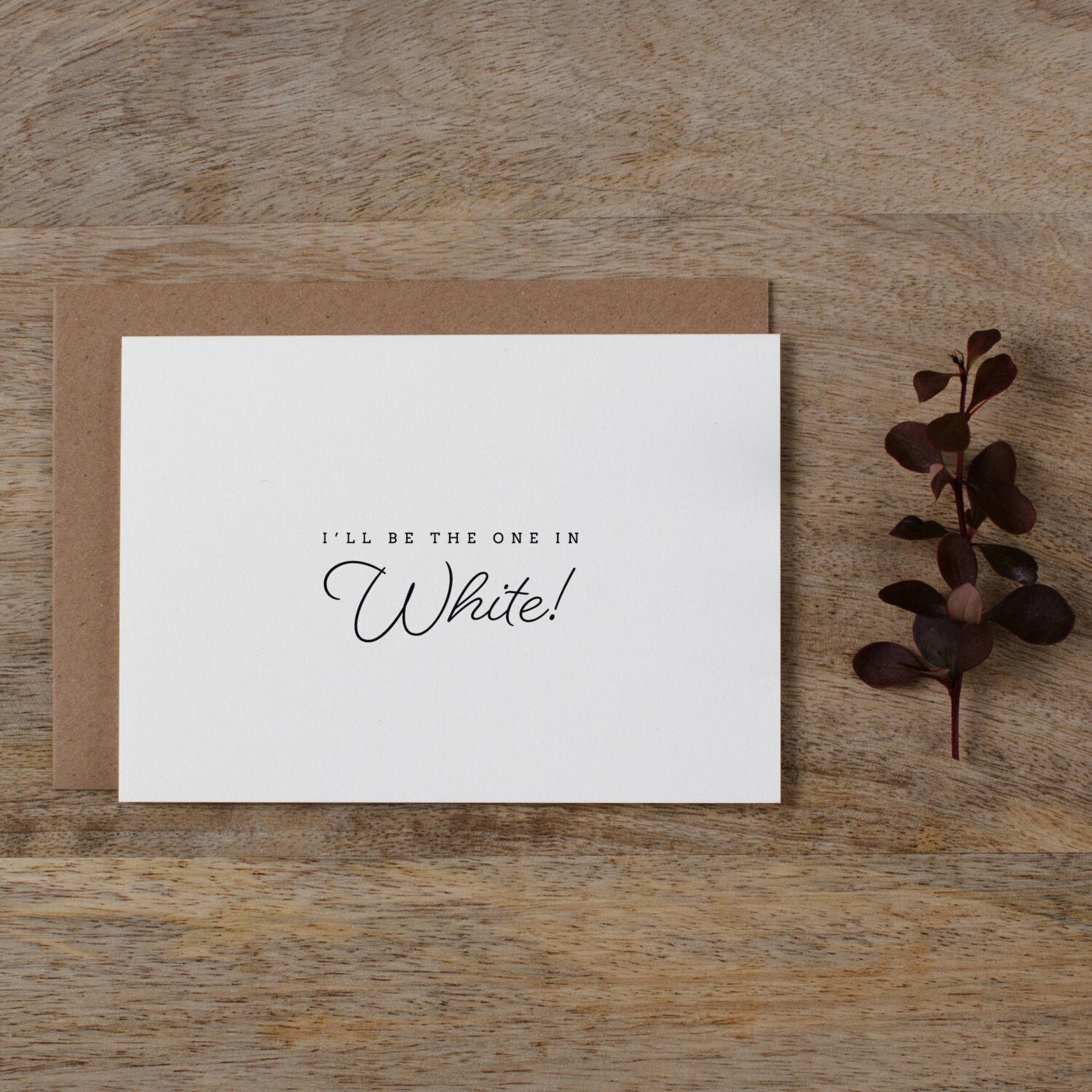 I'll Be The One In White - Wedding Card to Groom, Wedding Day Car…