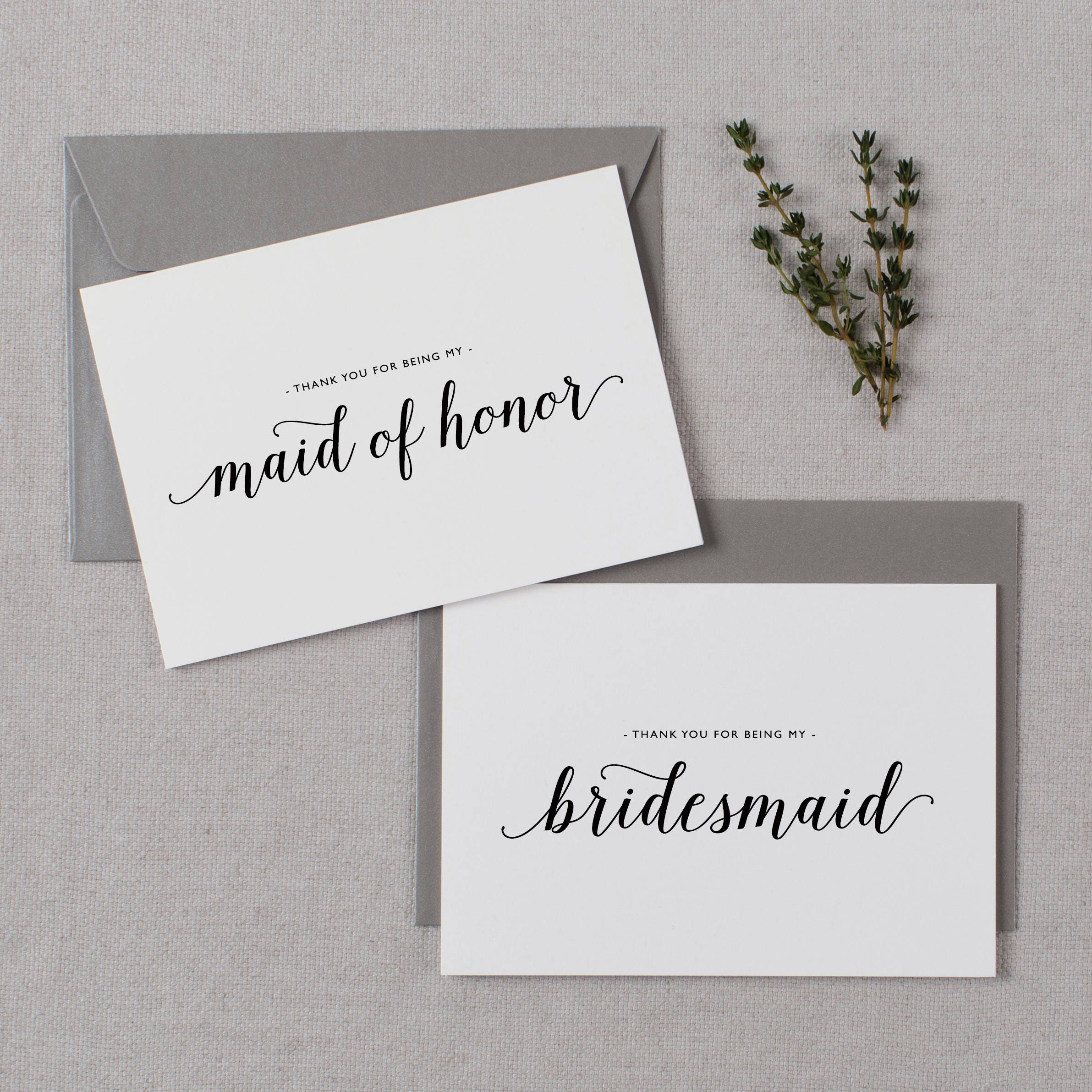 thank you for being my maid of honor card