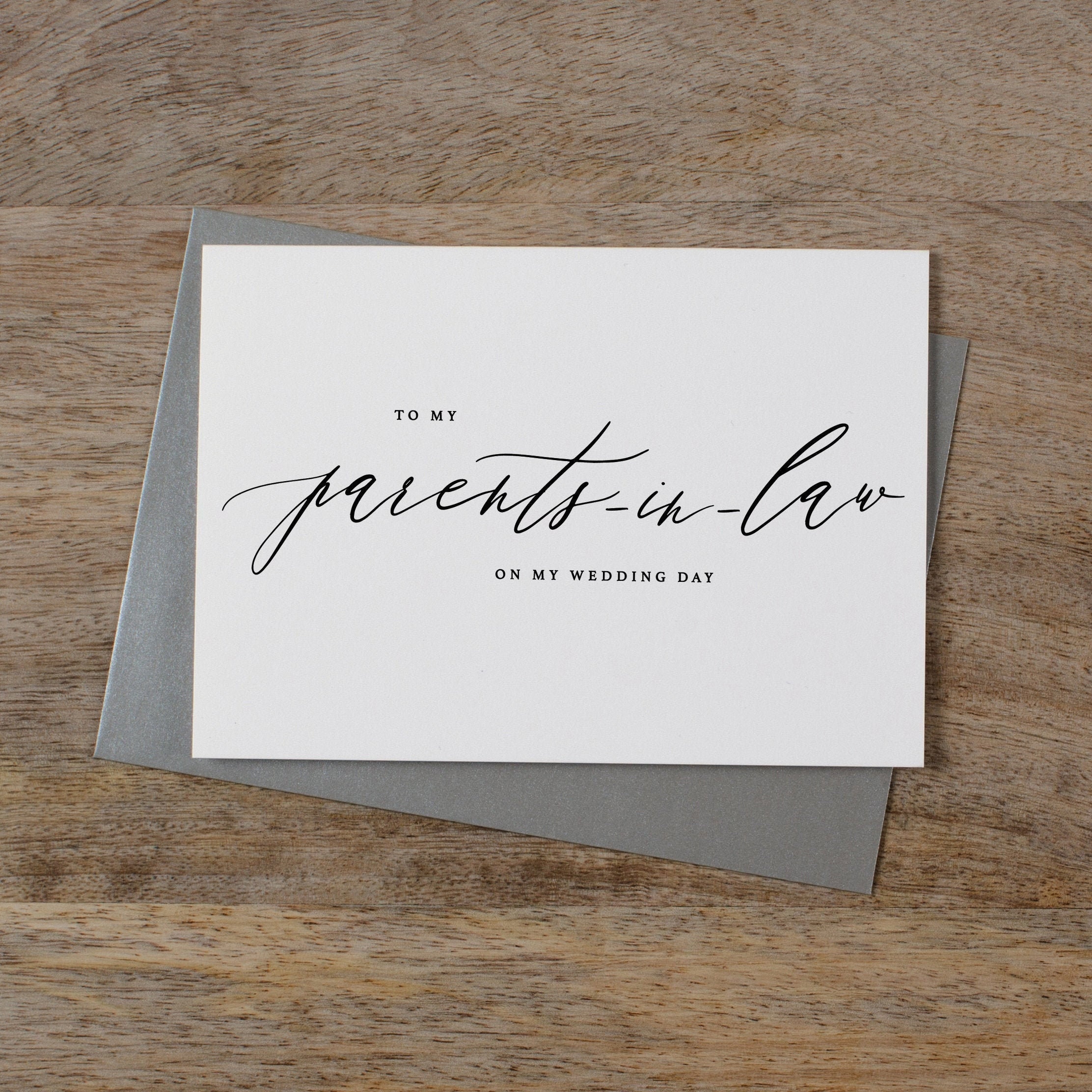 Wedding Card To My Parents-In-Law, To My Parents-In-Law on My Wedding…