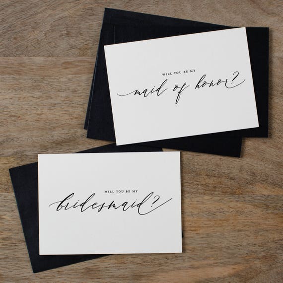 7 X Will You Be My Bridesmaid Card Proposal Cards Bridesmaid Etsy
