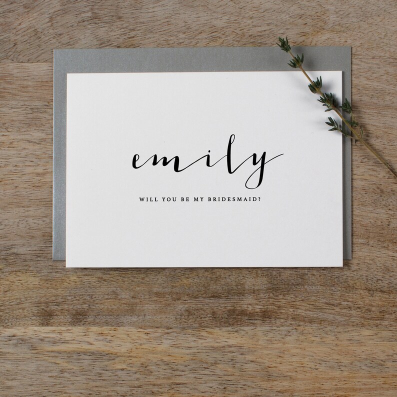 Custom Bridesmaid Card Will You Be My Bridesmaid Card Personalised Bridesmaid Card Maid Of Honor Card Bridesmaid Proposal Card Wedding K4