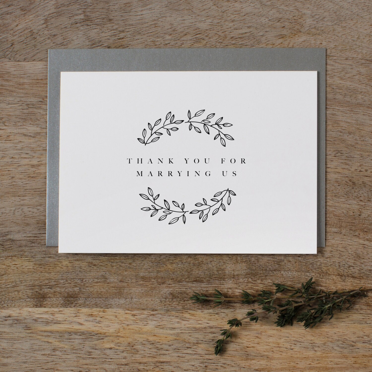 Thank you for Marrying Us - Wedding Card to Officiant, Wedding Day Ca…