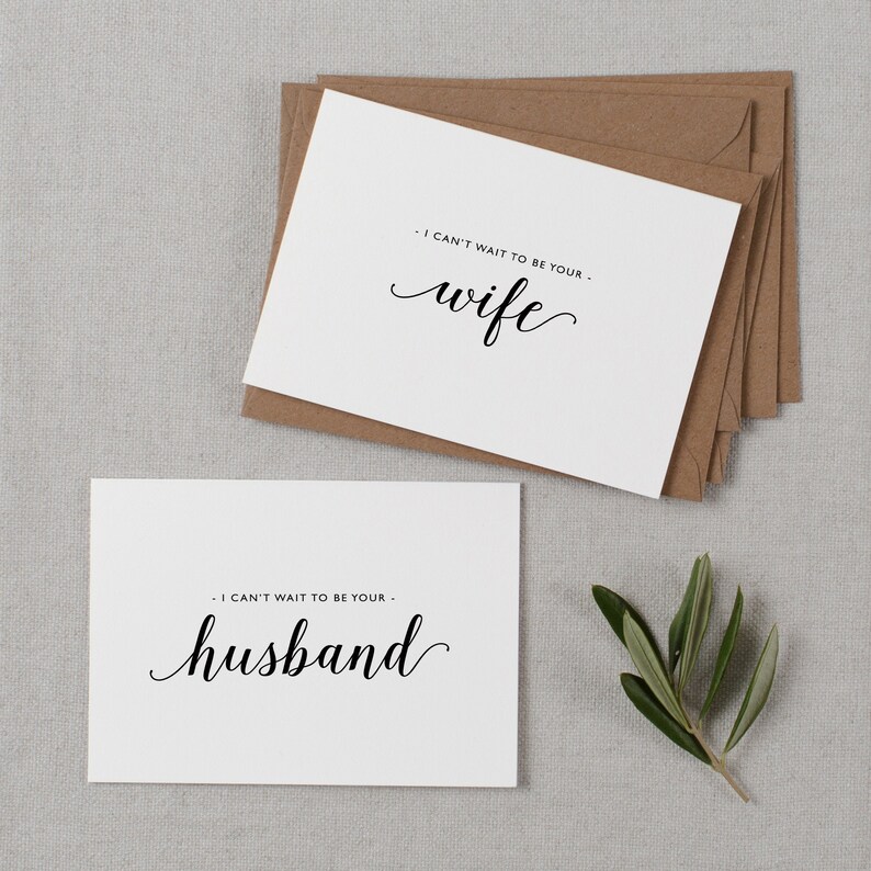 Simple To My Bride And To My Groom On Our Wedding Day Card Set For Husband And Wife Notecards Greeting Cards Stationery