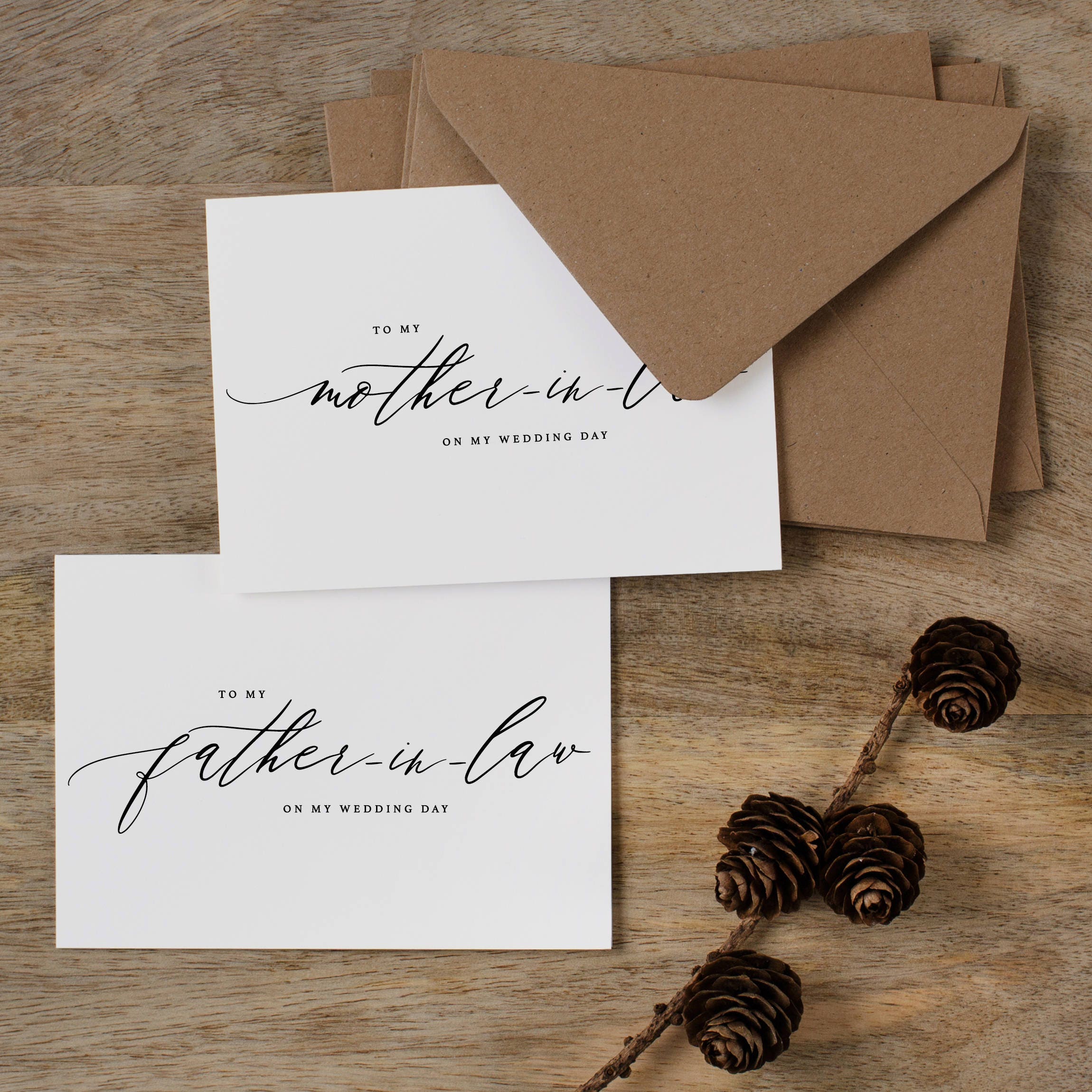 To My Mother-In-Law, To My Father-In-Law On My Wedding Day, In Laws W…