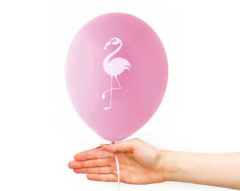 Hot Pink Flamingo Balloon Set of 2 - Flamingo Party Decor, Flamingo Theme Party Balloons, Flamingo Balloons, Pink and Gold Balloons