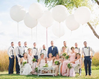 36 Inch Round White Giant Balloon - 36 Inch Giant Balloon, Bridal Shower Balloon Decor, Party Decor, White Wedding Decor, Gender Reveal