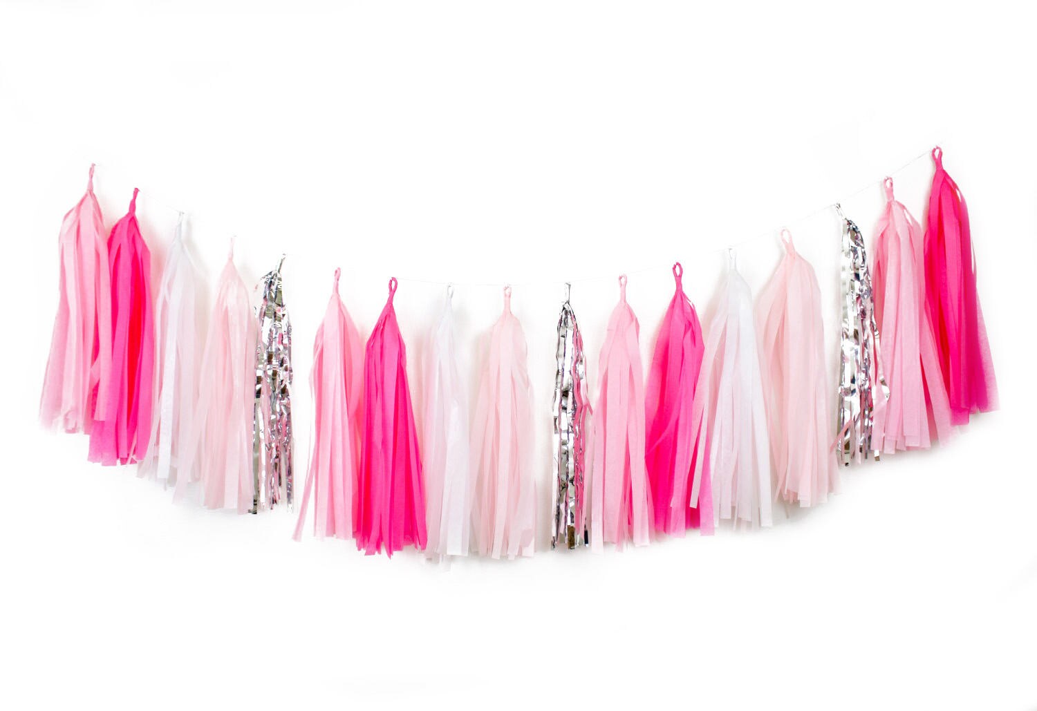 Pink Tassel Garland Hot Pink Party Decor Pink Tassel Etsy UK