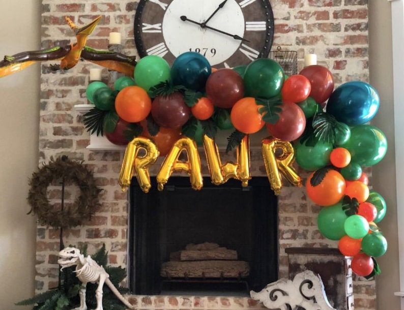 Jungle Balloon Garland Kit Two Wild Birthday Wild One Birthday Dinosaur Party Balloons Balloon Arch Kit Safari Threerex Birthday Decor