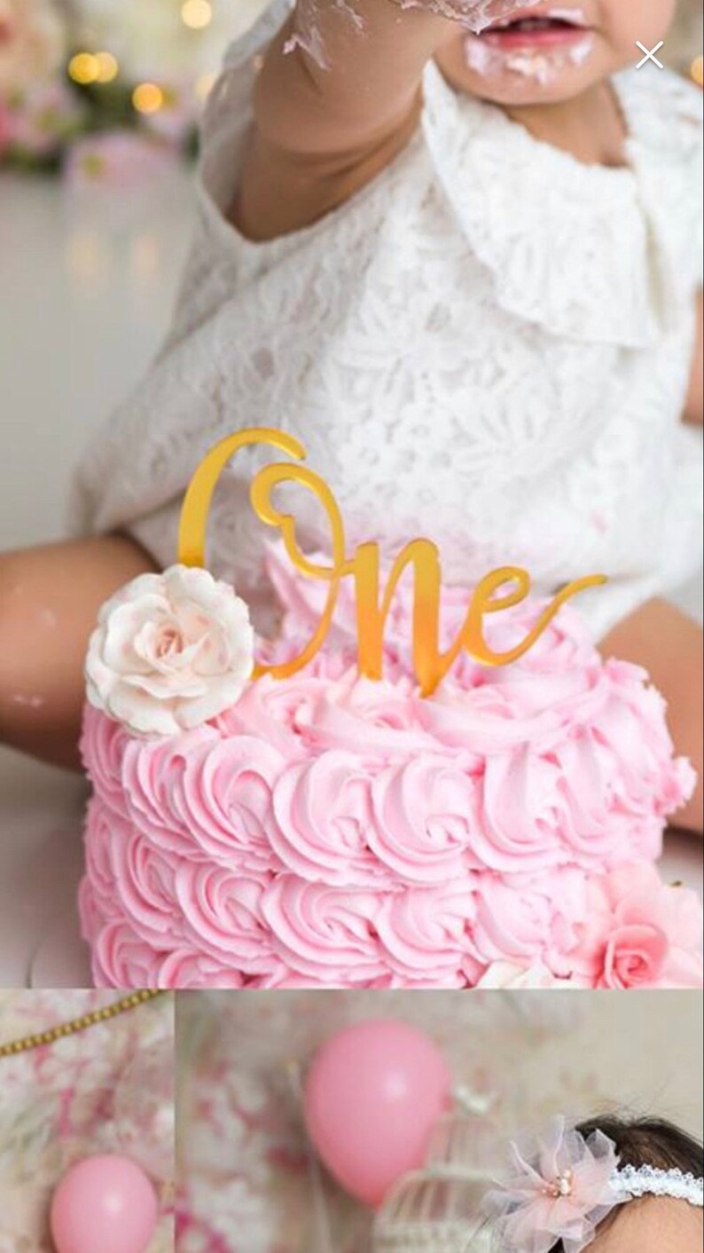 one cake topper first
