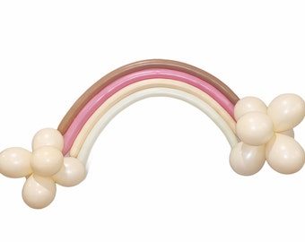 Boho Rainbow Balloons - DIY Boho Rainbow Balloon Kit,  Rainbow Photo Prop, Boho Birthday Decor, Modern Rainbow, Boho Rainbow Birthday,