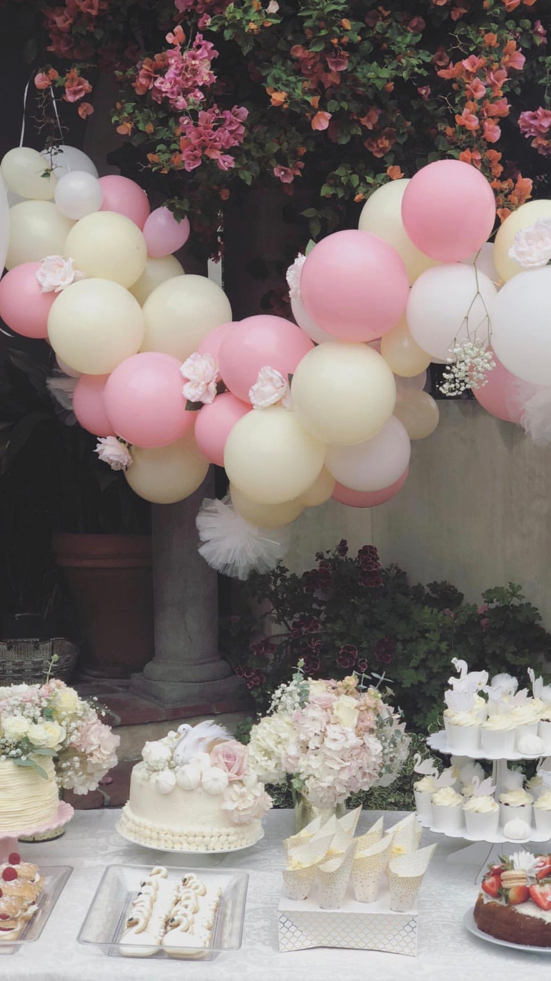 Blush Pink Balloon Arch Kit 6 Feet Balloon Garland Ivory Etsy