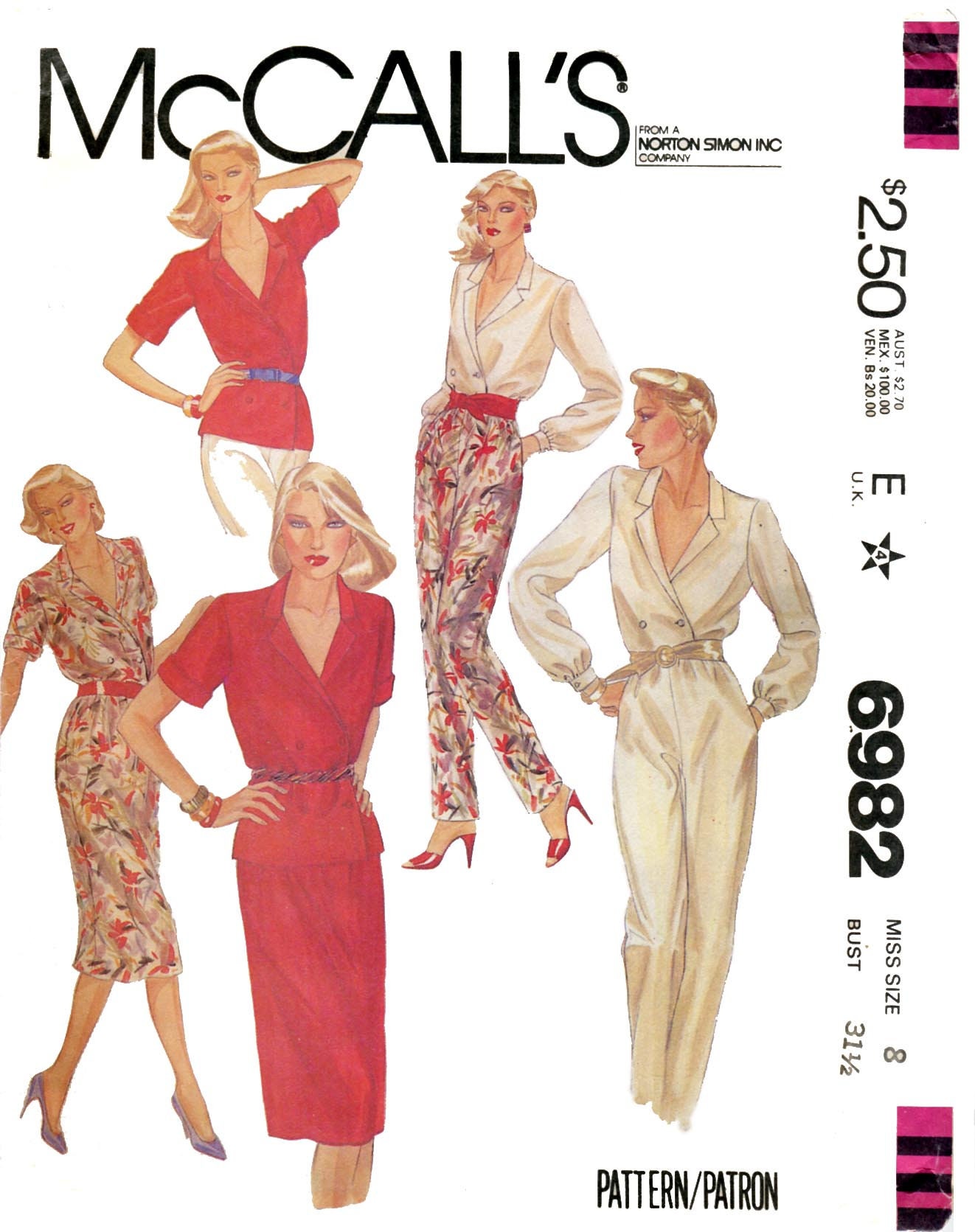 McCalls Vintage Pattern 8085 Blouse Bust 32.5 Gathered Ruffles Yokes Size  10 FF