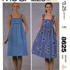 McCall&#39;s 8625 vintage 1983 sundress with bodice variations uncut sewing pattern