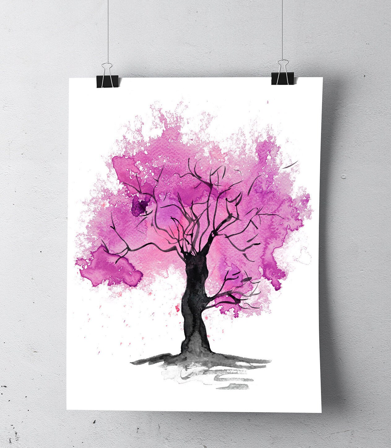 Tree Art Digital Download Printable Art of Abstract Tree in | Etsy