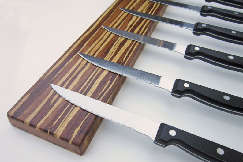 refrigerator mounted magnetic knife holder
