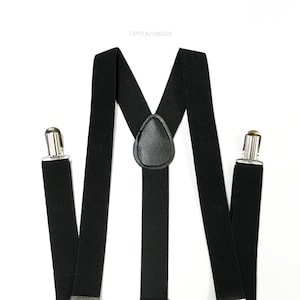 Men&#39;s suspenders, black suspenders, black tuxedo event, men suspenders, black suspender, mens suspenders, classic black