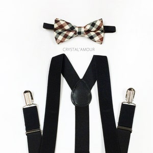 vintage toddler&#39;s suspenders and bowtie, kid&#39;s suspenders and bow tie set, boys bowtie/suspenders, boys suspenders, boys bowtie, ring bearer