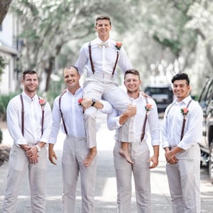 Leather Suspenders Men Boys Kids Suspenders, leather suspenders, brown suspenders, suspenders, suspenders for men, leather suspenders brown