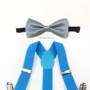 baby boy, baby boy clothes, gray bowtie, sky blue suspenders, gray and blue, blue and gray, grew bowtie, baby&#39;s bowtie, baby bowtie, kids