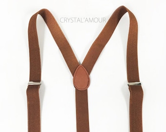 Brown Suspenders for Men, brown suspenders, men suspenders, brown suspenders, light brown suspenders, tan suspenders, brown suspender