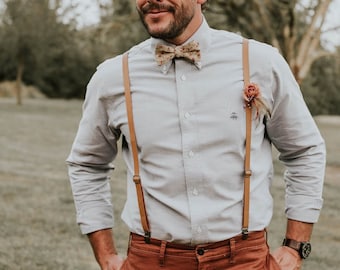 Suspenders, leather suspenders, tan suspenders, light brown suspenders, rustic wedding, modern wedding, groomsmen gift, groomsman