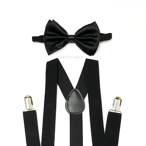 men&#39;s suspenders, black bowtie, black suspenders, black bowties, black suspender, men suspenders, mens suspenders, suspenders, black set