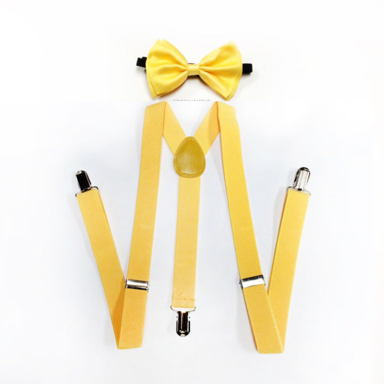Yellow Bowtie and Suspenders Yellow Suspenders Bowtie and Etsy