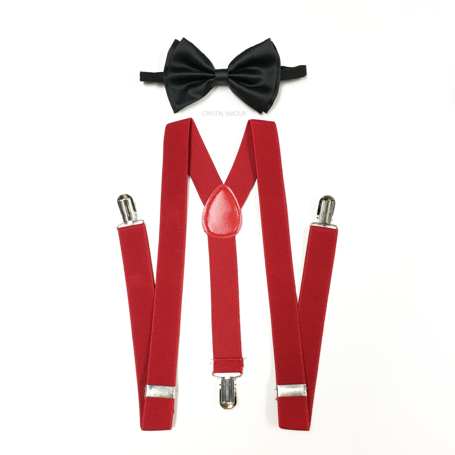 Men's Suspenders Black Bowtie Men Suspenders Black Etsy