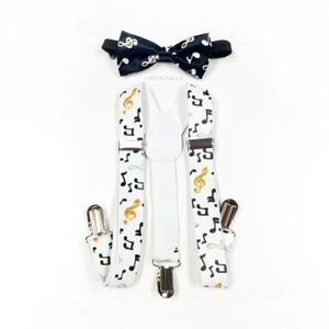 baby boy clothes, music note bowtie, music note suspenders, music note, suspenders, bowtie, baby suspenders, first birthday, ringbearer