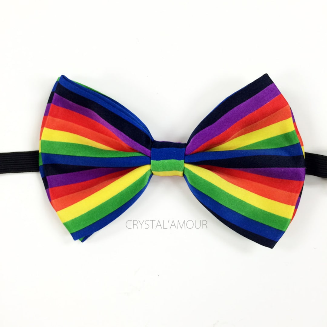 Rainbow Flag Bowtie Rainbow Bow Tie Rainbow Stripes Etsy