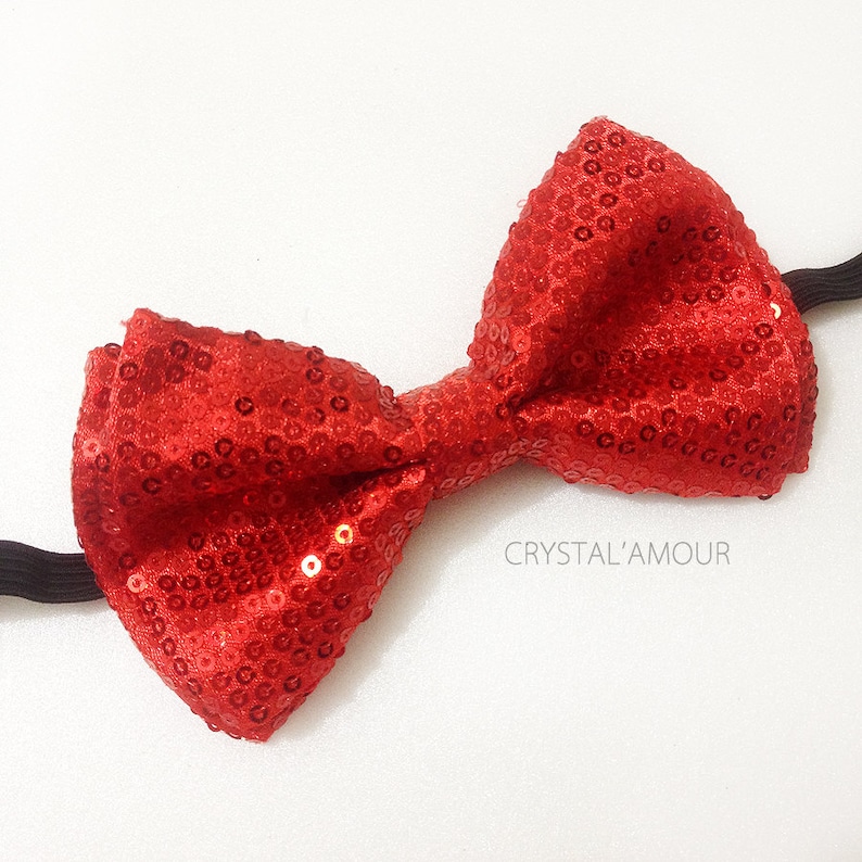 sparkly red bow tie