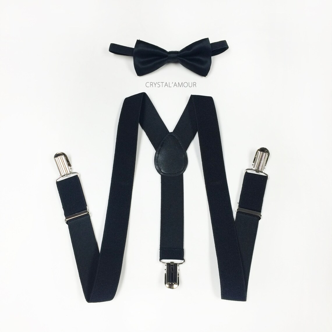 Toddler bowtie and suspenders classic black boys suspenders Etsy