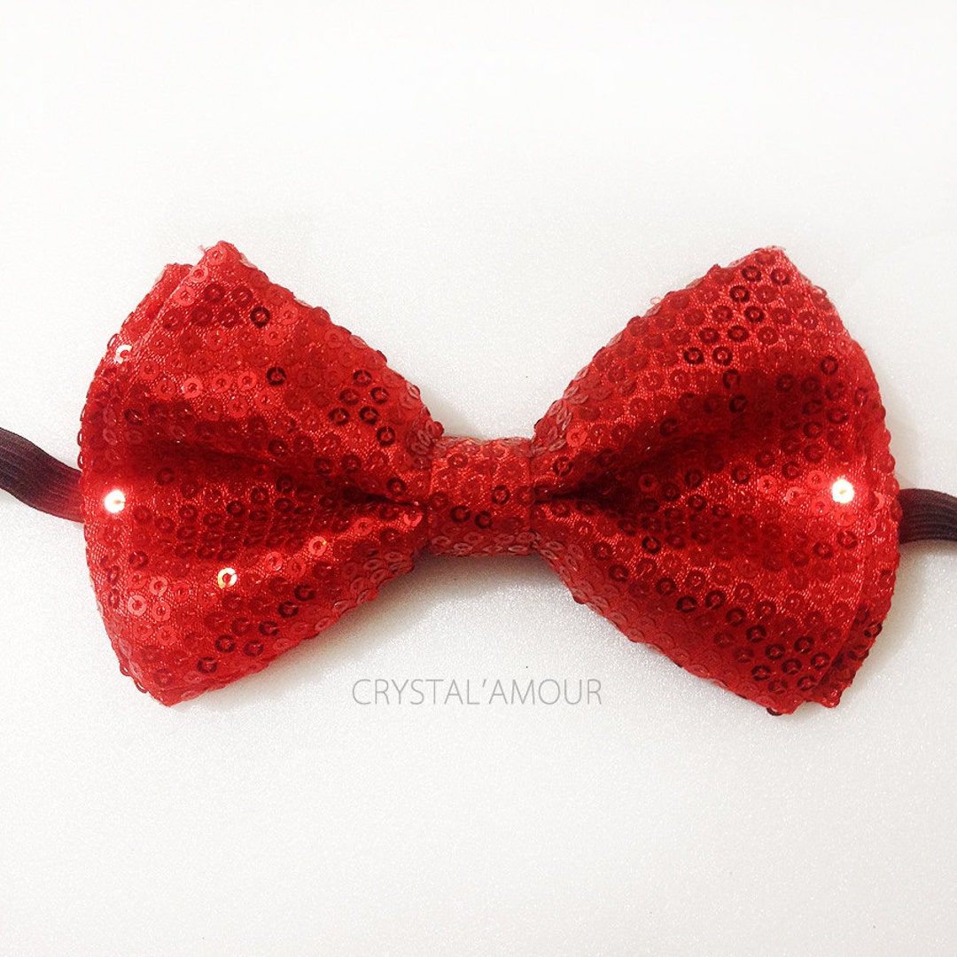 sparkly red bow tie