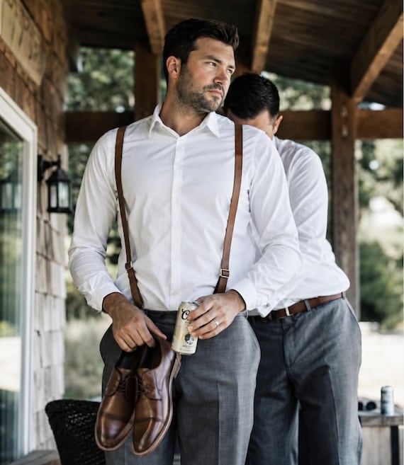 brown dress suspenders Vegan Leather Suspenders, Adjustable Adult Braces Silk Satin Colors:Dark Teal Green 769 100% Genuine Cow Leather sale clothes Short Mini,Knee Length,Tea Length
