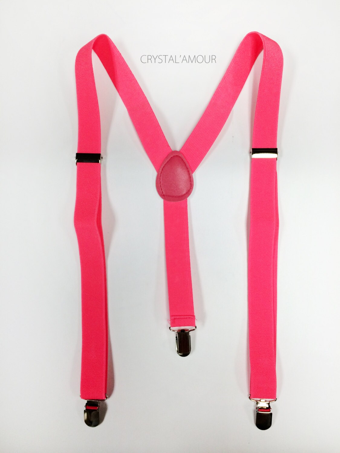 Neon Pink Suspenders Unisex Suspenders Electric Pink Etsy