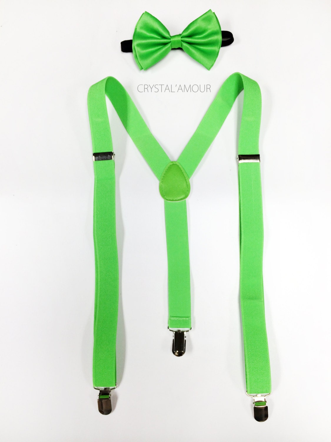 Worldwide shipping available BOYS FLURO GREEN MATCHING BOW TIE