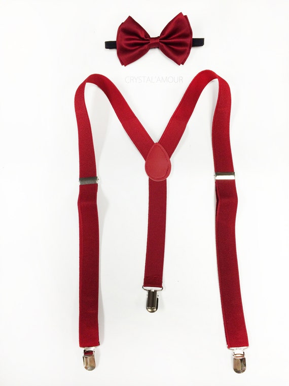 Moda desagradable Temprano Tirantes rojos de los hombres y pajarita vestido rojo - Etsy México