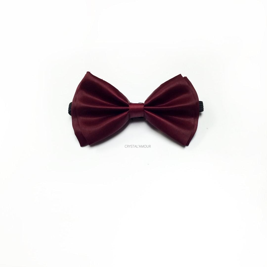 burgundy bow tie suit