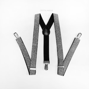 Womens Black Bling Rhinestone Suspenders 90\'s Vintage Sparkle y2k 90 main image 4