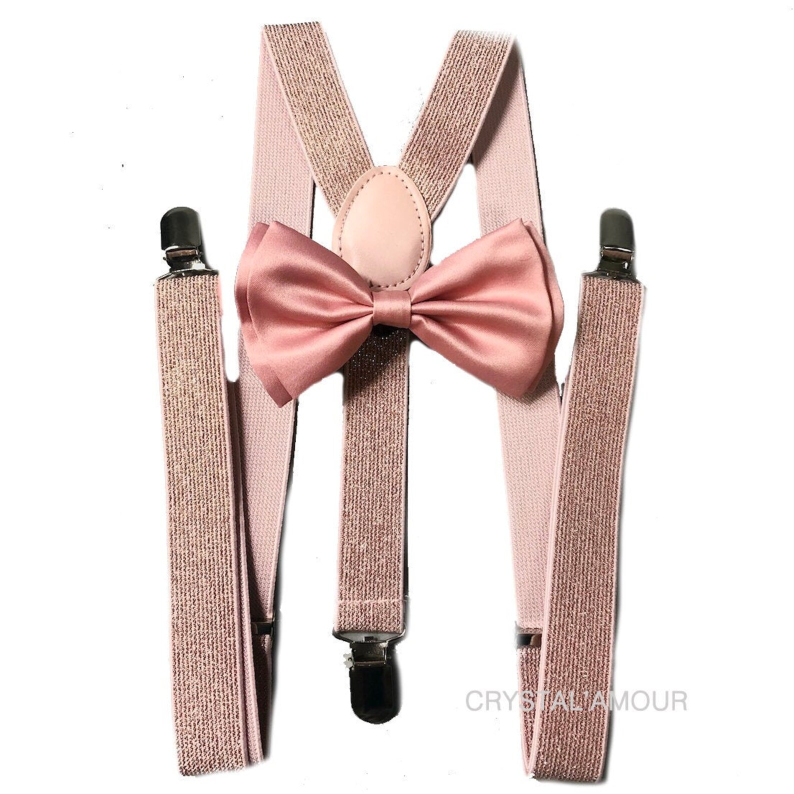 Suspender and Bow Tie Rose Gold Suspenders Rose Gold Rose Etsy