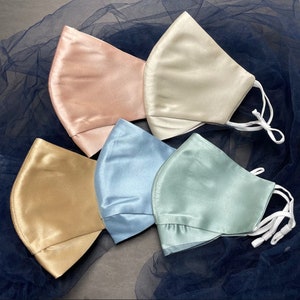 Silk Mask with Nose Wire 2 Layers 100% Luxury Mulberry Silk Face Mask Nose Wire Silk Mask Face Mask Women Hypoallergenic with Chin Guard