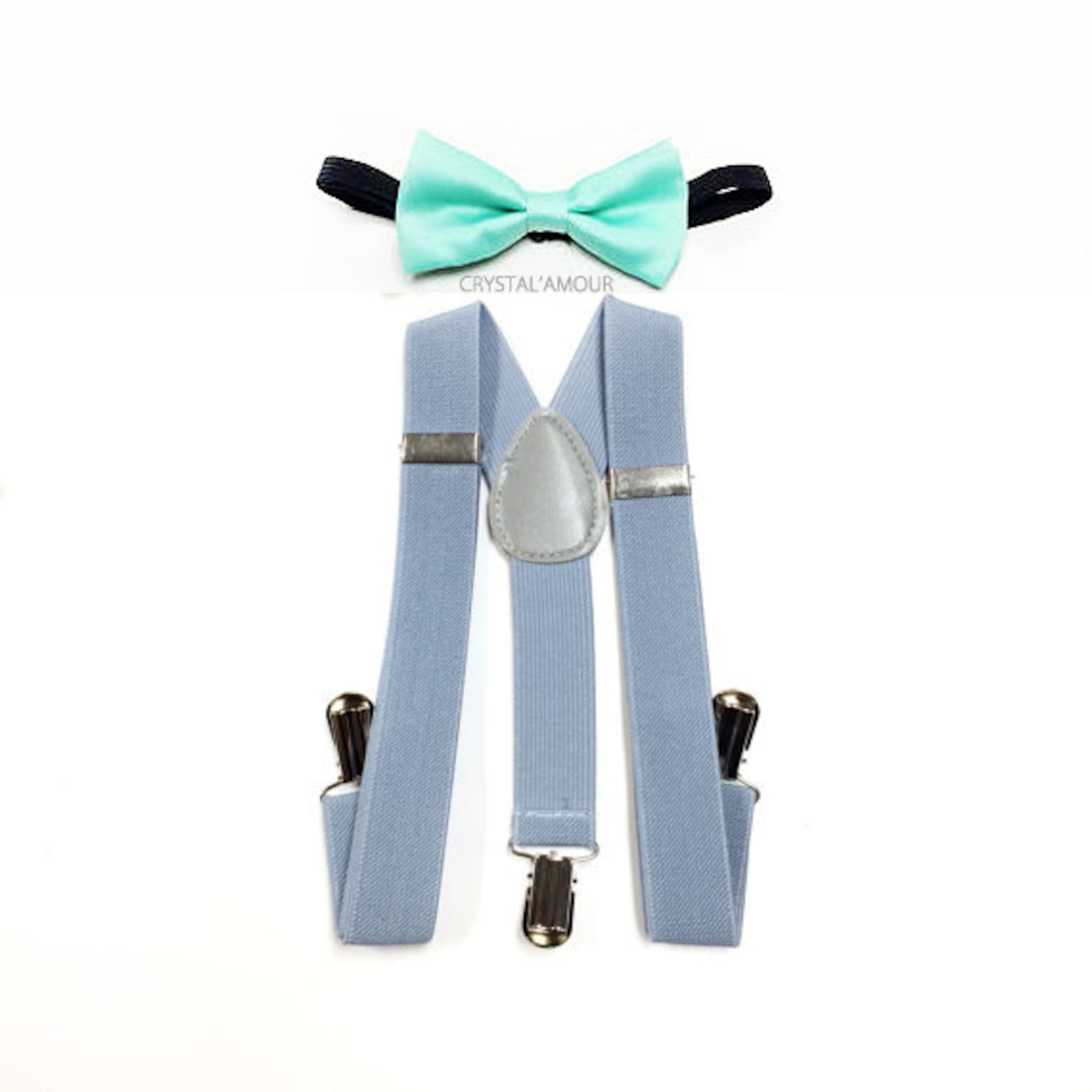 Baby Suspenders and Bow Tie Kid's Light Grey Suspenders Etsy