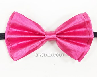 Neon hot pink bow tie - adjustable hot pink bowtie for toddlers, bow tie for men, bowtie for women - unisex bow tie