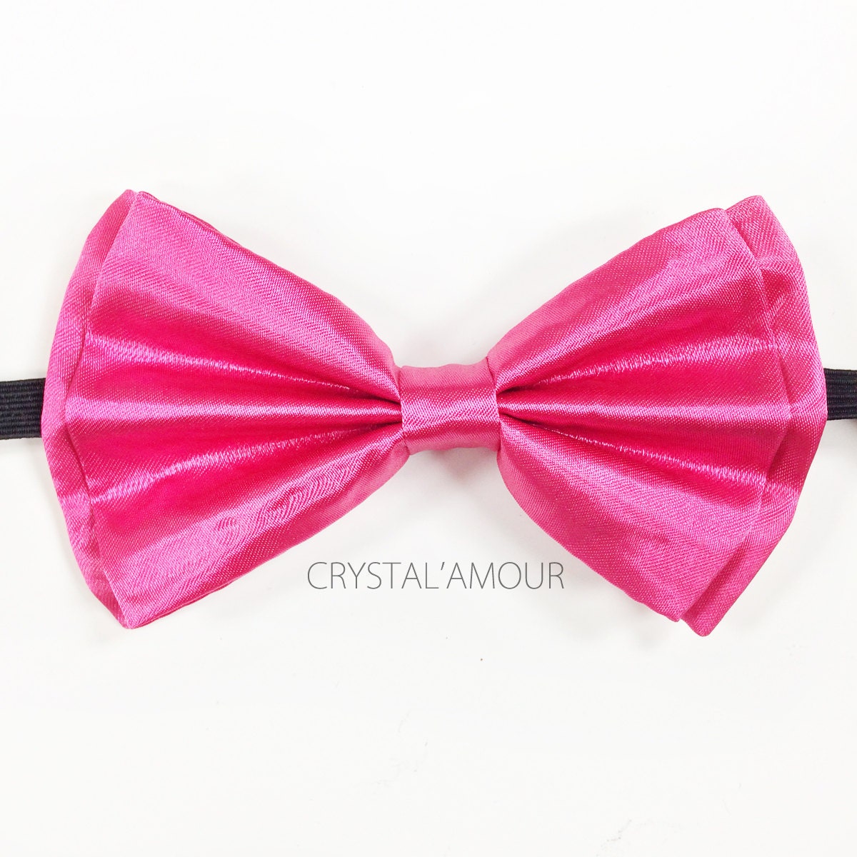 Hot pink bow tie adjustable hot pink bowtie for toddlers Etsy