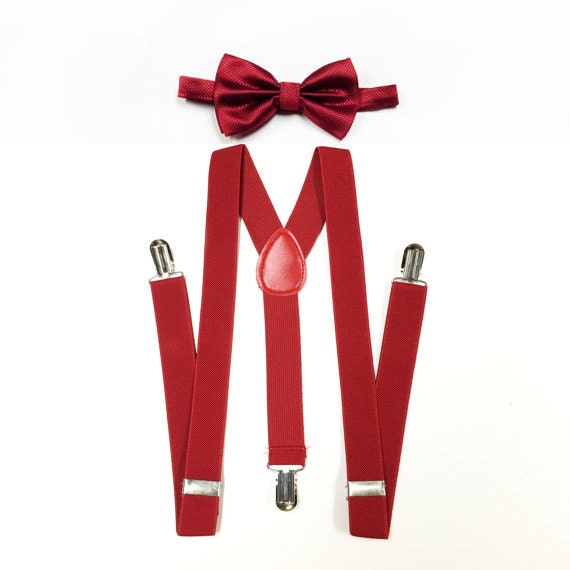 Child Kids Suspenders Bow Tie Set For Boys And Girls Adjustable Elastic Suspender Bowtie Set