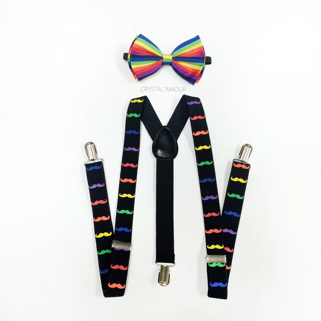 Rainbow Bow Tie, Rainbow Bowtie and Suspenders, Rainbow Bowtie, Rainbow