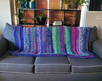 Crochet mermaid throw blanket