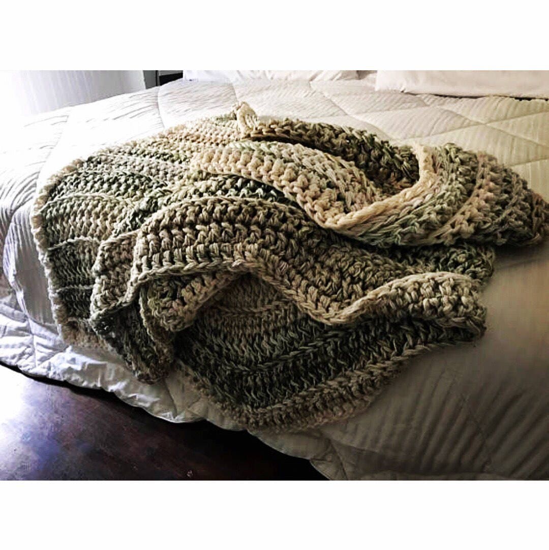 green and brown blanket