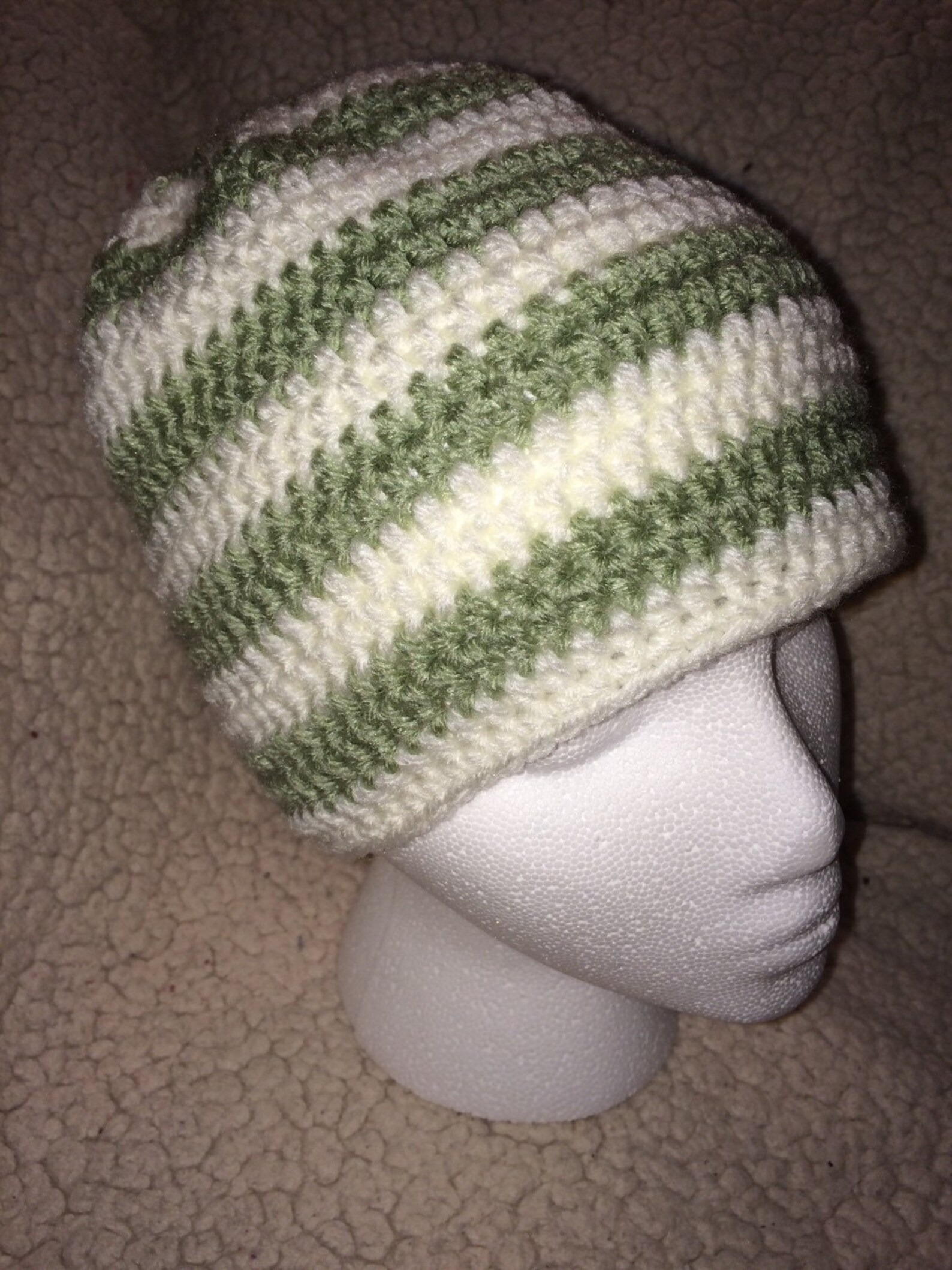 Crochet adult striped hat crochet adult striped beanie | Etsy