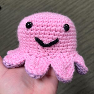 Crochet Reversible Mood Octopus: Handmade Plush Toy